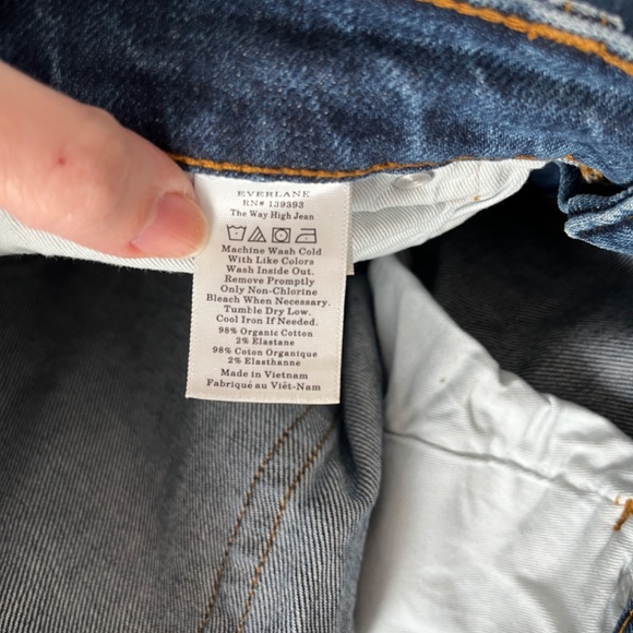 Everlane Straight Leg Jeans Dark Blue Essential Comfort - Picture 4 of 4